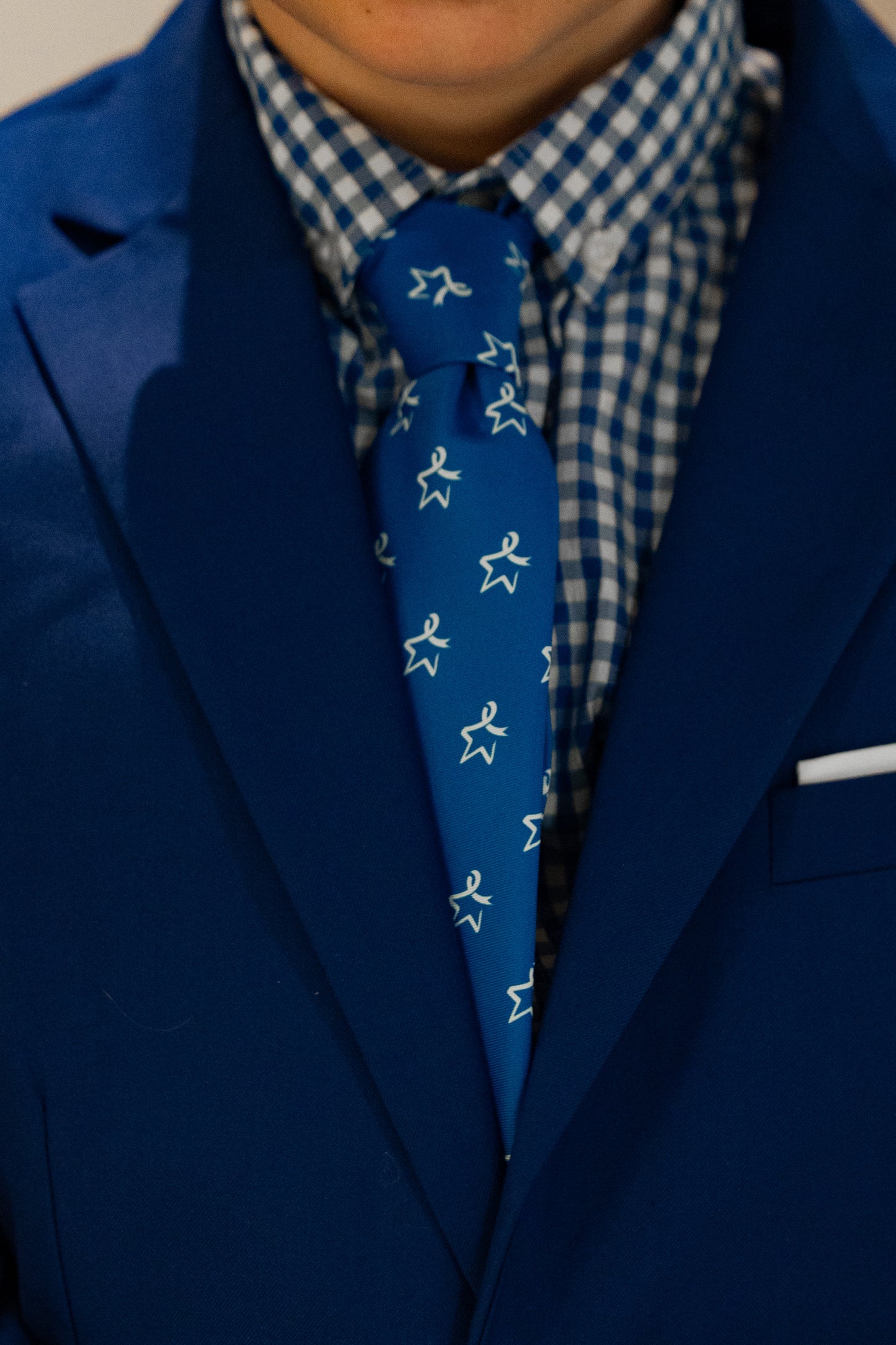 Colorectal Cancer Blue Star Tie