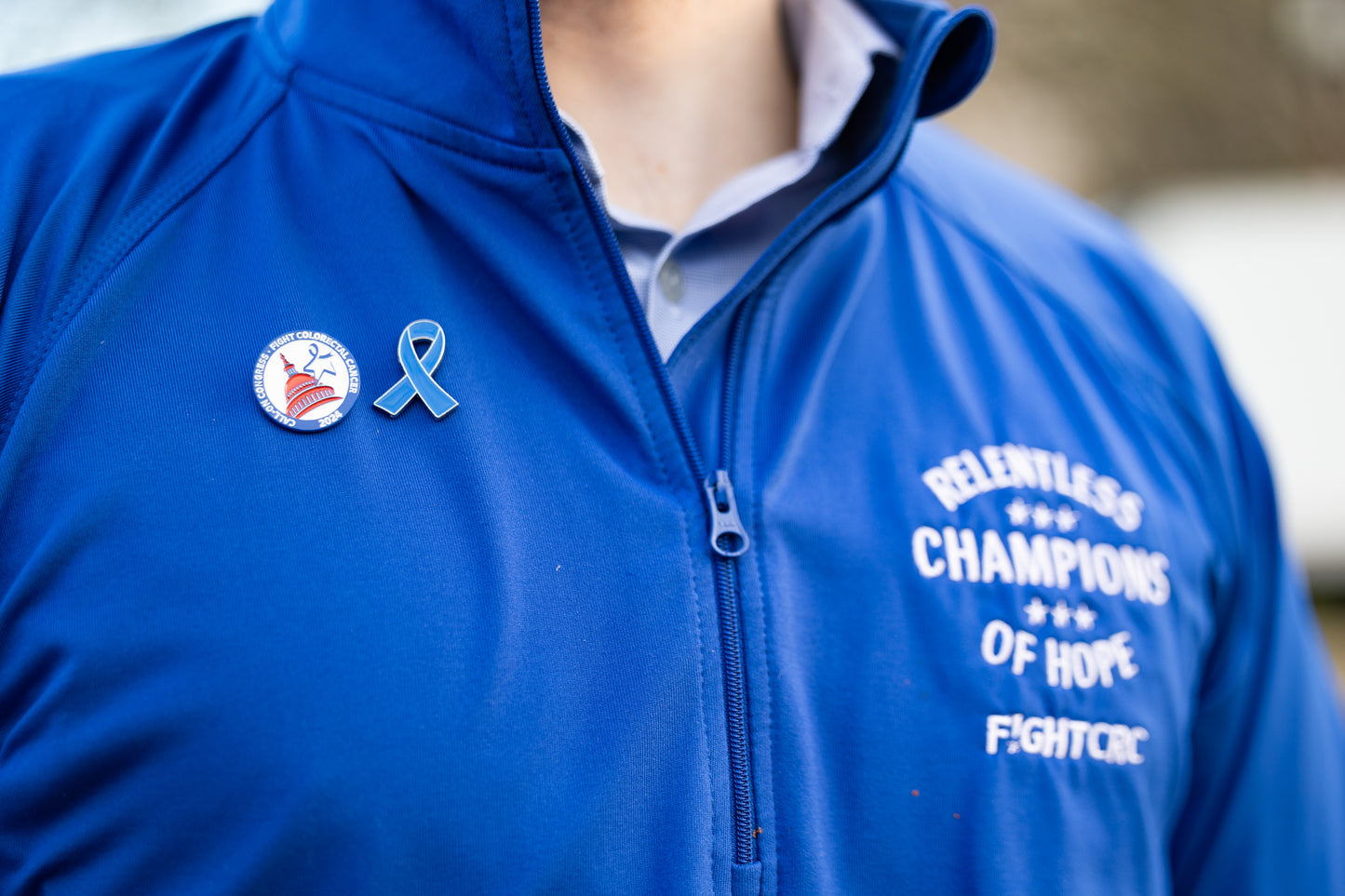 "Relentless Champion of Hope" Unisex 1/2 Zip Pullover