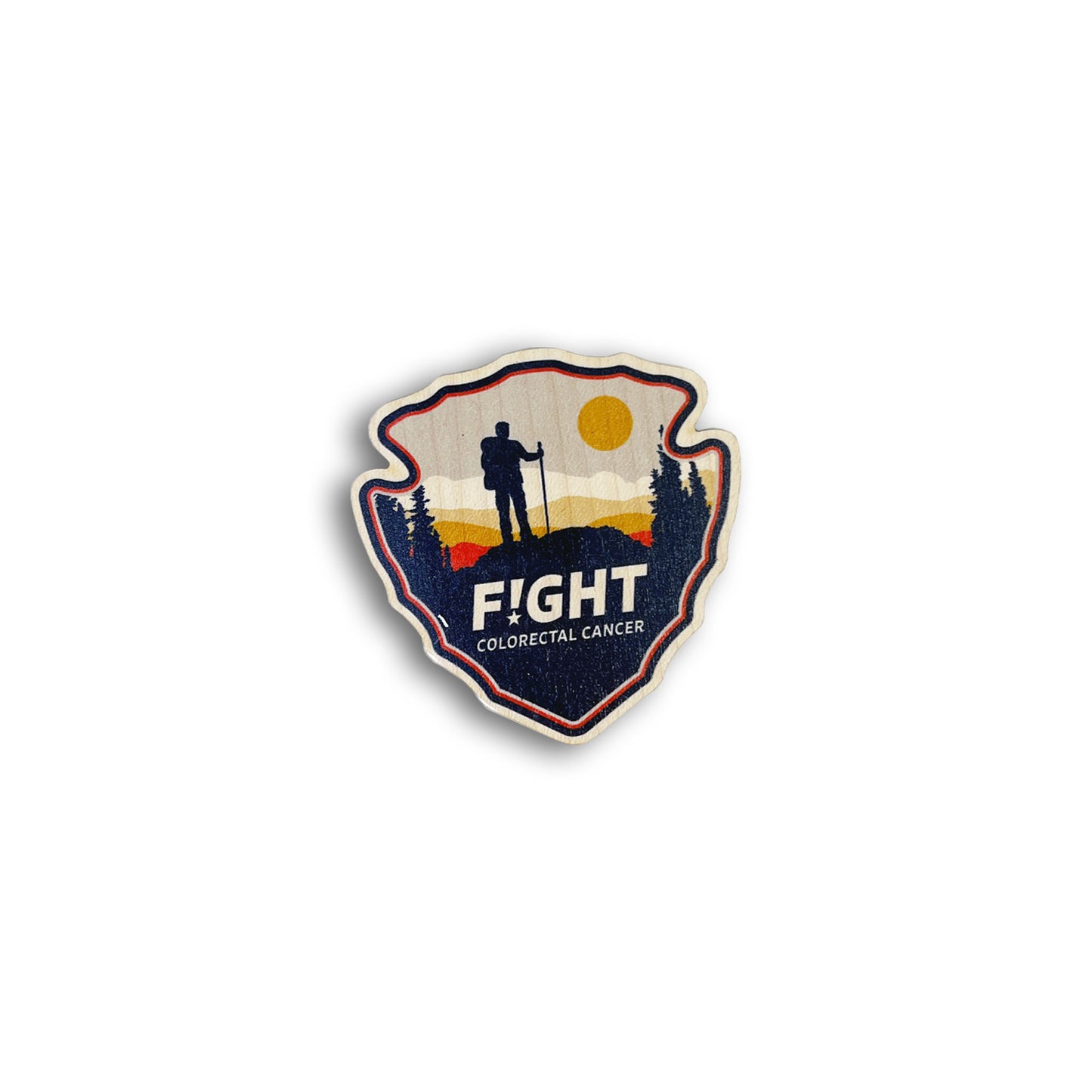 Climb for a Cure Wood Sticker