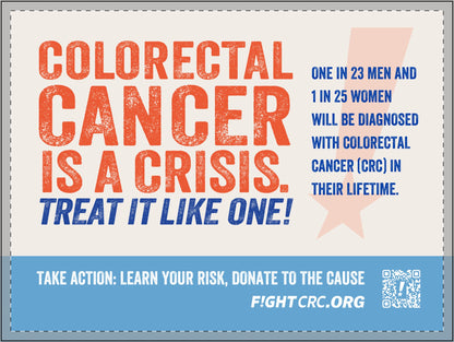 At Home Flag Kit Yard Sign - Colorectal Cancer is a Crisis