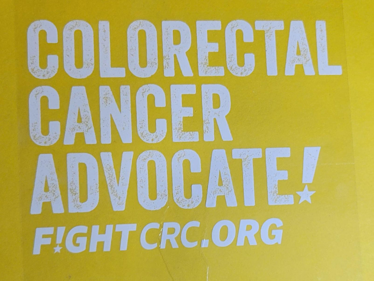 Colorectal Cancer Advocate Decal