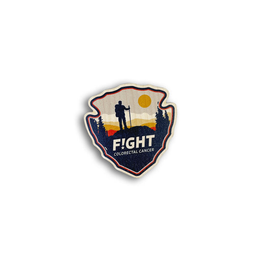 Climb for a Cure Wood Sticker